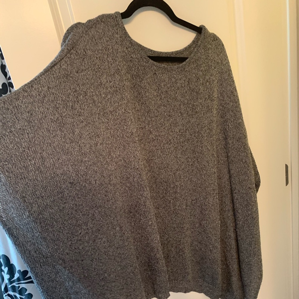 Gray poncho